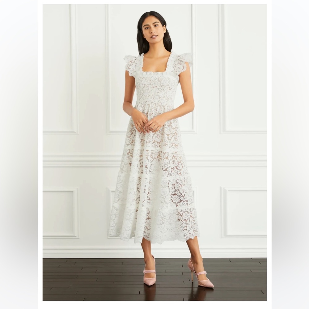 Hill House Collector’s Edition Ellie Nap Dress | White Lace | Size: Small